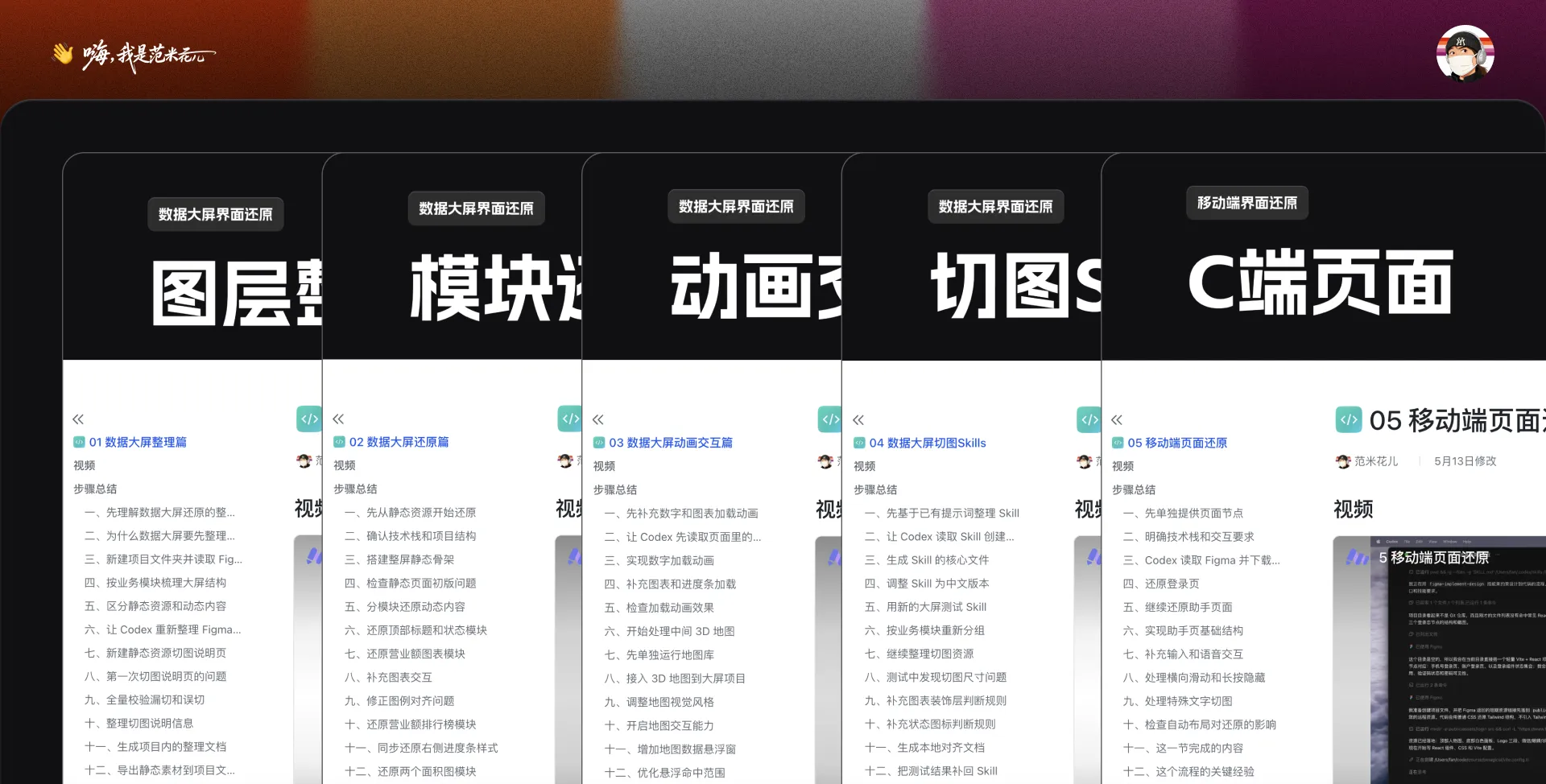 移动端与数据大屏的整理、还原、动画和切图案例
